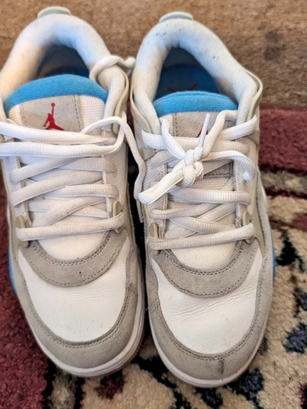Nike Air Jordan 4 Kids Sneakers White & Blue